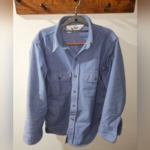 Woolrich Men's Casual Blue Button-Up‎ Shirt Size L #821